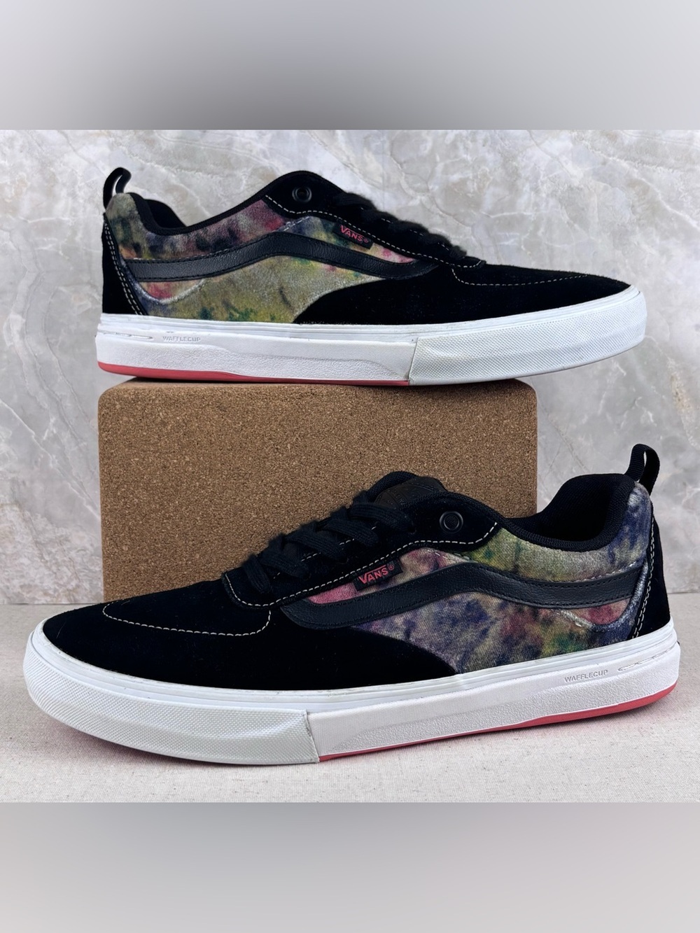 Vans Skate Old Skool WaffleCup Tie Dye Black Suede Men’s 10.5